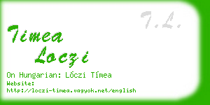timea loczi business card
