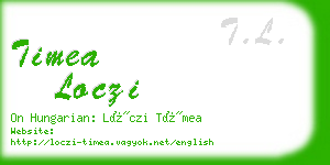 timea loczi business card